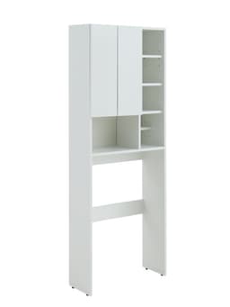 Стеллаж напольный «Комфорт» №2, над стиральной машиной, 640×250×1700 мм, цвет белый