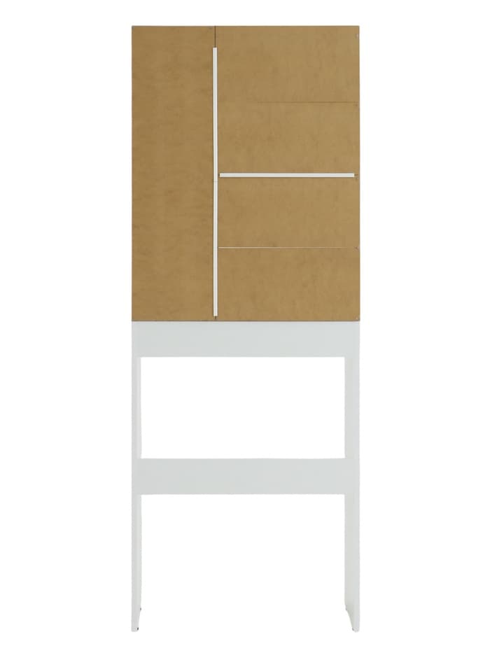 Стеллаж напольный «Комфорт» №2, над стиральной машиной, 640×250×1700 мм, цвет белый