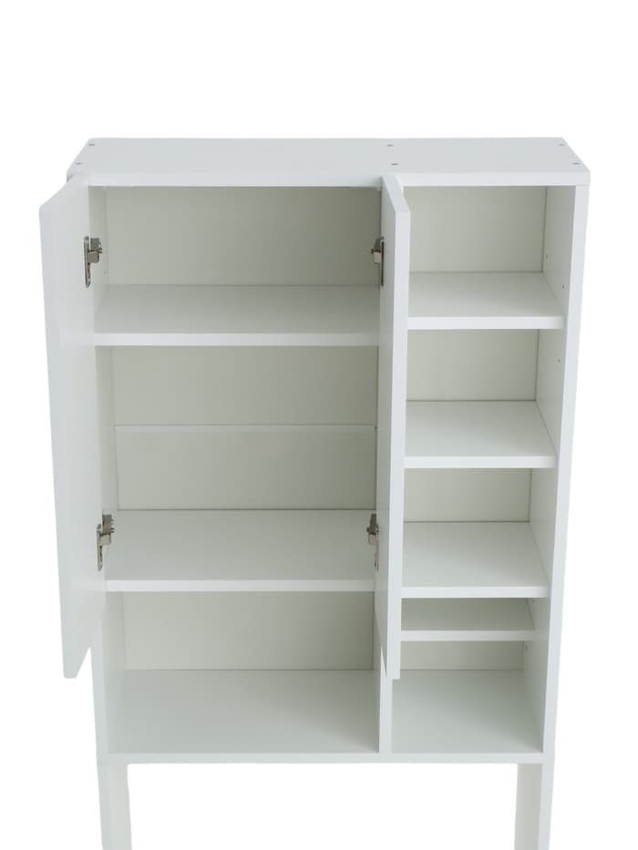 Стеллаж напольный «Комфорт» №2, над стиральной машиной, 640×250×1700 мм, цвет белый