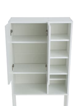 Стеллаж напольный «Комфорт» №2, над стиральной машиной, 640×250×1700 мм, цвет белый