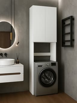 Шкаф над стиральный машиной «Комфорт», 640×306×1780 мм, цвет белый