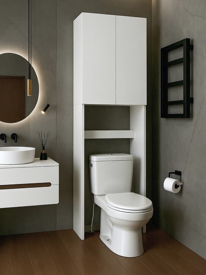 Шкаф над стиральный машиной «Комфорт», 640×306×1780 мм, цвет белый