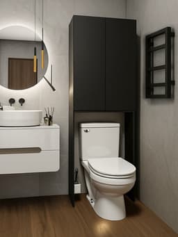 Шкаф над стиральный машиной «Комфорт», 640×306×1780 мм, цвет графит