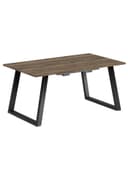 Стол раздвижной «ПЕРСЕЙ EGGER», d=1620(2620)×950 мм, цвет дуб галифакс табак/чёрный матовый