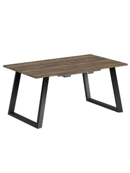 Стол раздвижной «ПЕРСЕЙ EGGER», d=1620(2620)×950 мм, цвет дуб галифакс табак/чёрный матовый