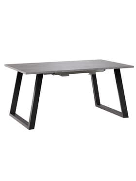 Стол раздвижной «ПЕРСЕЙ EGGER», d=1620(2620)×950 мм, цвет бетон чикаго светлый/чёрный матовый