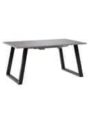 Стол раздвижной «ПЕРСЕЙ EGGER», d=1620(2620)×950 мм, цвет бетон чикаго светлый/чёрный матовый