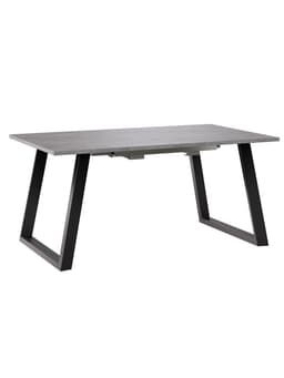 Стол раздвижной «ПЕРСЕЙ EGGER», d=1620(2620)×950 мм, цвет бетон чикаго светлый/чёрный матовый