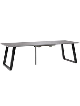 Стол раздвижной «ПЕРСЕЙ EGGER», d=1620(2620)×950 мм, цвет бетон чикаго светлый/чёрный матовый