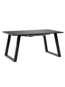 Стол раздвижной «ПЕРСЕЙ EGGER», d=1620(2620)×950 мм, цвет камень чёрный/чёрный матовый