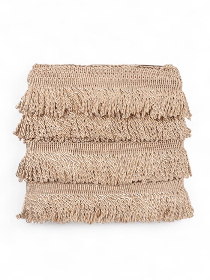 Тесьма декоративная «Бахрома» жгут, 6.5 см, 20 м±0.5, бежевая