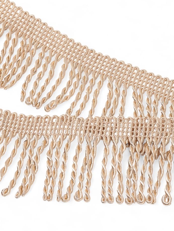 Тесьма декоративная «Бахрома» жгут, 6.5 см, 20 м±0.5, бежевая