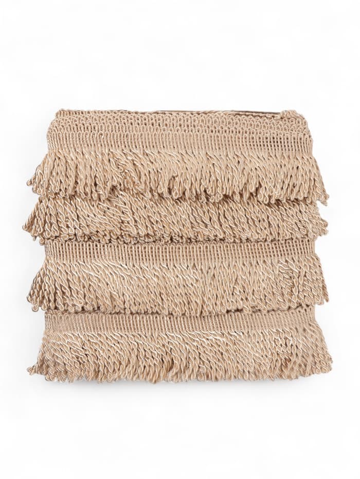 Тесьма декоративная «Бахрома» жгут, 6.5 см, 20 м±0.5, бежевая