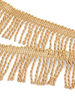 Тесьма декоративная «Бахрома» жгут, 6.5 см, 20 м±0.5, золотистая