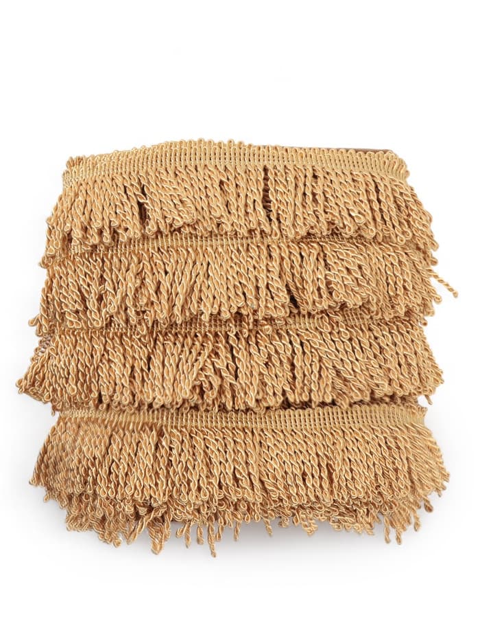 Тесьма декоративная «Бахрома» жгут, 6.5 см, 20 м±0.5, золотистая