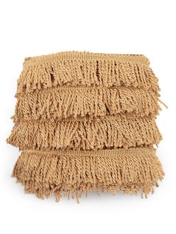 Тесьма декоративная «Бахрома» жгут, 6.5 см, 20 м±0.5, золотистая