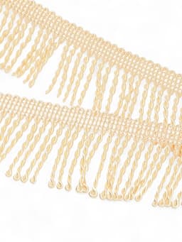 Тесьма декоративная «Бахрома» жгут, 6.5 см, 20 м±0.5, молочная