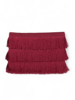 Тесьма декоративная «Бахрома» одинарная, 6.5 см, 20 м±0.5, бордовая