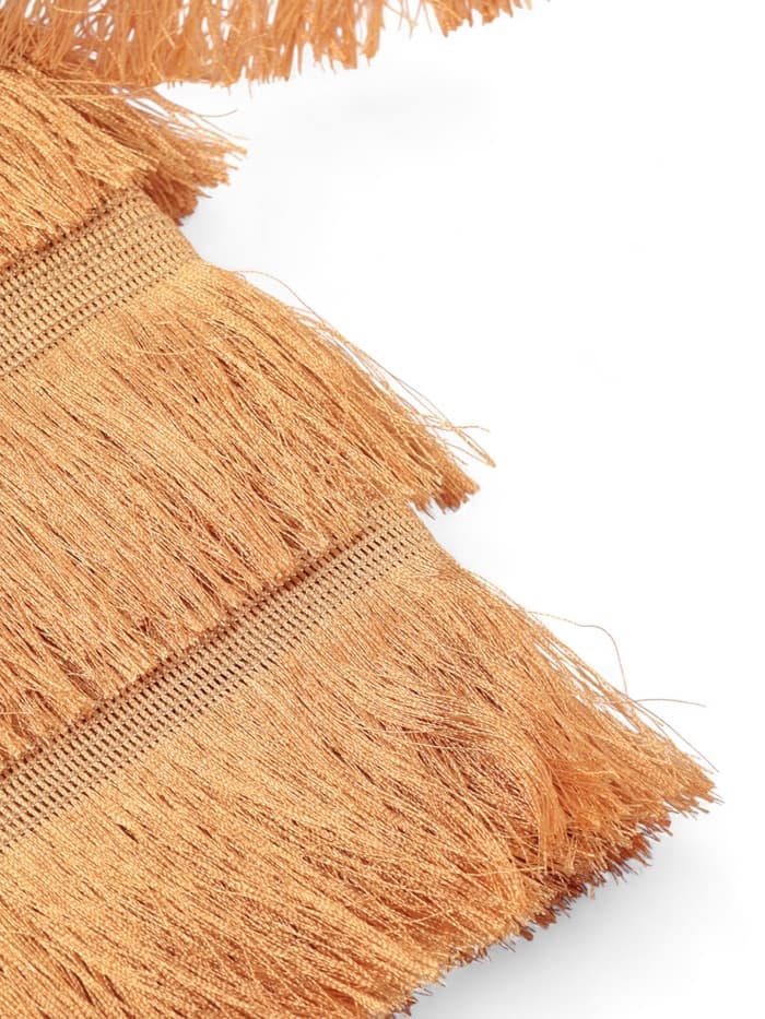 Тесьма декоративная «Бахрома» одинарная, 6.5 см, 20 м±0.5, золотистая