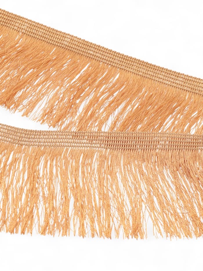 Тесьма декоративная «Бахрома» одинарная, 6.5 см, 20 м±0.5, золотистая