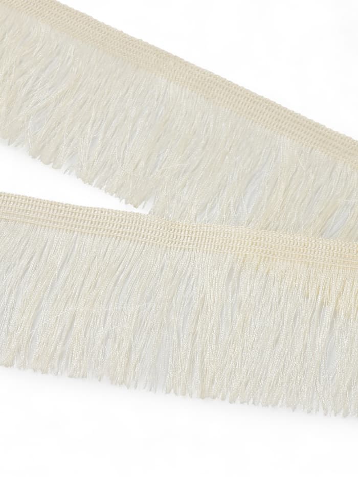 Тесьма декоративная «Бахрома» одинарная, 6.5 см, 20 м±0.5, молочная