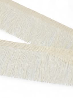 Тесьма декоративная «Бахрома» одинарная, 6.5 см, 20 м±0.5, молочная