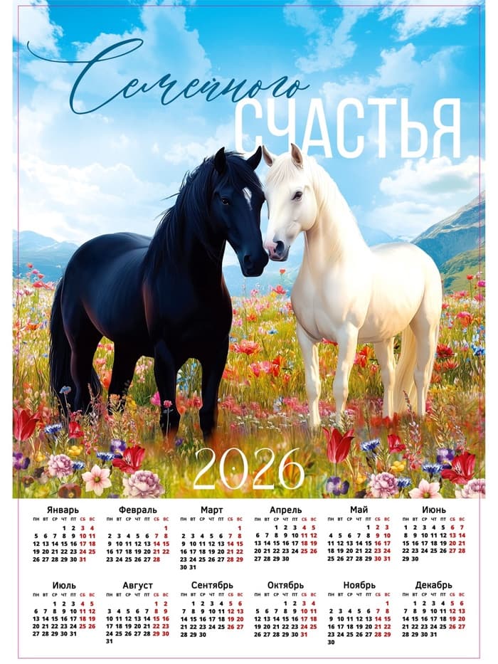 Календарь 2026 настенный «Семейного счастья», А2