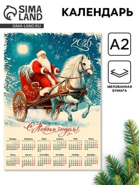 Календарь 2026 настенный «Винтаж», А2