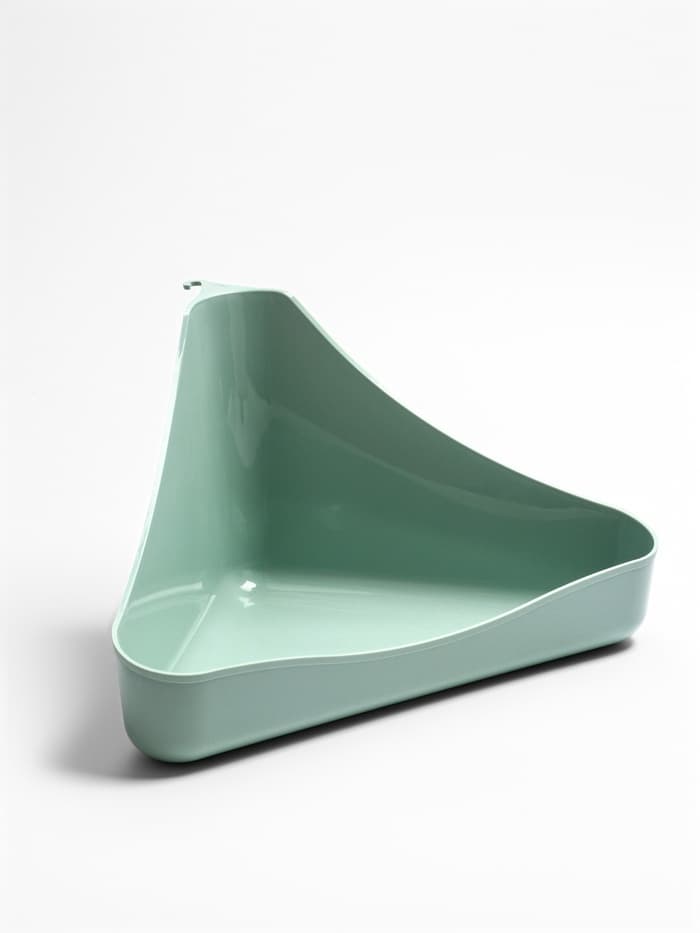 Туалет для грызунов, 33×19×18 см, угловой, пластик, цвет МИКС