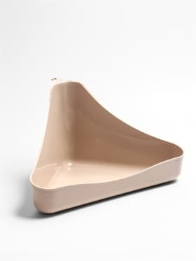 Туалет для грызунов, 33×19×18 см, угловой, пластик, цвет МИКС