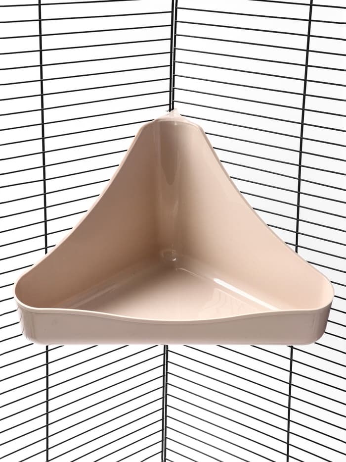 Туалет для грызунов, 33×19×18 см, угловой, пластик, цвет МИКС