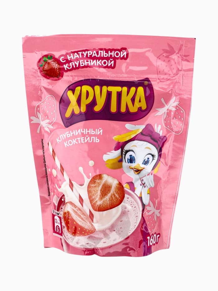 Смесь сухая для напитка «Хрутка», клубничный коктейль 160 г