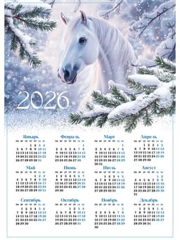 Календарь 2026 «Снежный», А3