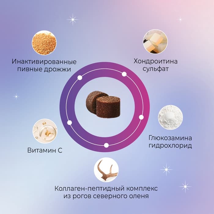 Favet Функциональное лакомство PetPantel Soft Chews для мышц и суставов для собак, 120 г