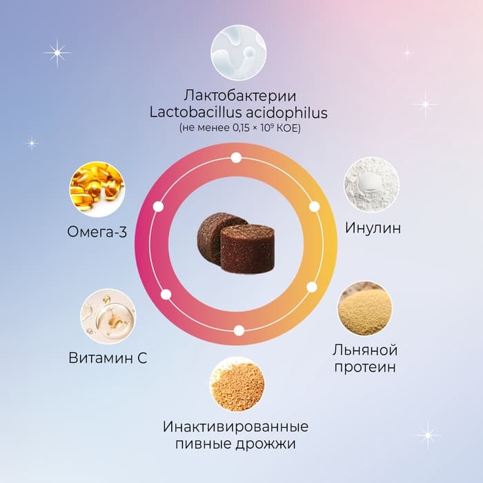 Favet Функциональное лакомство SuperFlora Soft Chews для пищеварительной системы для собак, 120 г 1