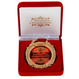 Медаль в бархатной коробке «За мастерство и профессионализм», d=6.5 см
