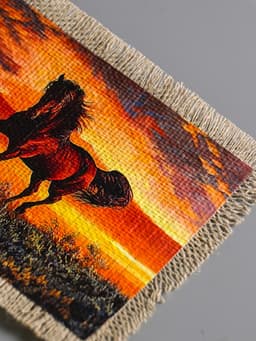 Магнит на холодильник, панно «Свиток. Сила и грация коня», 10.5×15.5 см