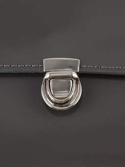 Застёжка для сумки TEIRA, металлическая, 11.9 г, 2.7×2 см, цвет серебряный