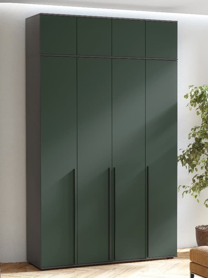 Антресоль для четырёхстворчатого шкафа «Норд», 1600×510×418 мм, цвет изумруд/графит