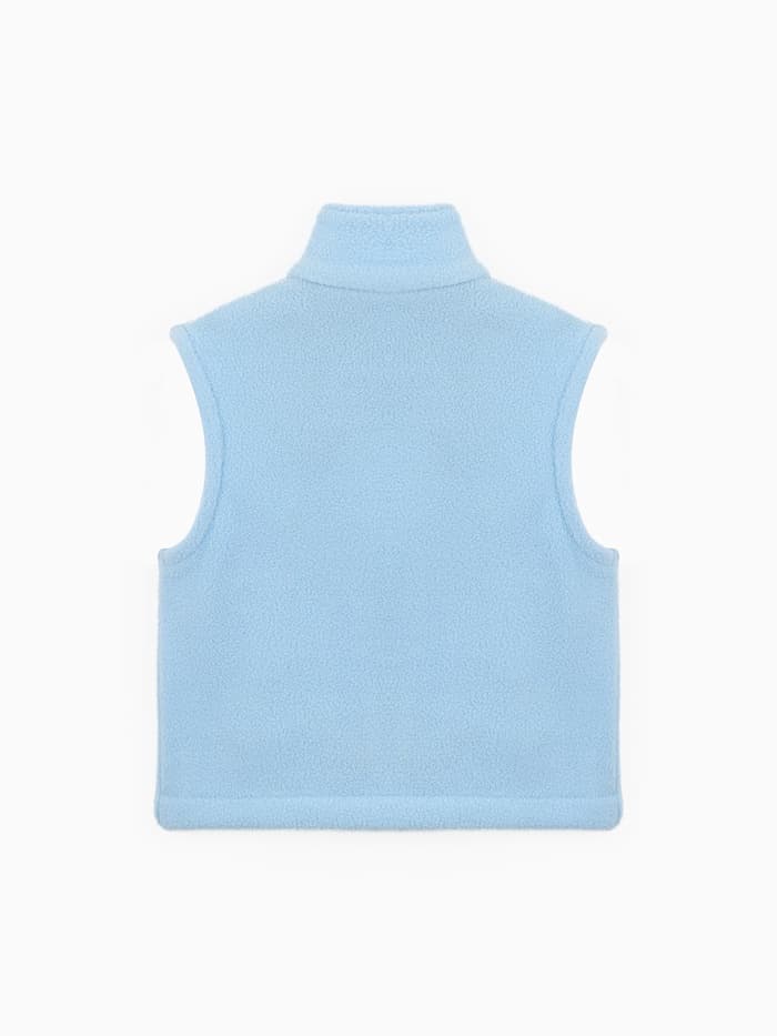 Жилетка флисовая детская «Крошка Я» Little explorer, рост 74-80, голубая