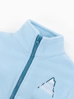 Жилетка флисовая детская «Крошка Я» Little explorer, рост 80-86, голубая