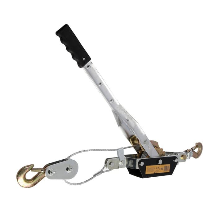 Лебедка рычажная ТУНДРА, двойное храповое колесо, тяга 4 т (подъем 1.6 т), трос 3 метра