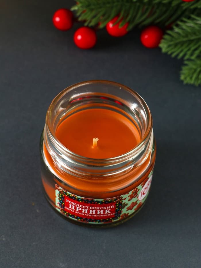 Ароматическая свеча в банке «Рождественский пряник», 100 мл, 14 ч