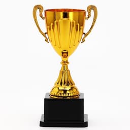 Кубок 045, наградная фигура, золото, подставка пластик, 20×10.6×8 см