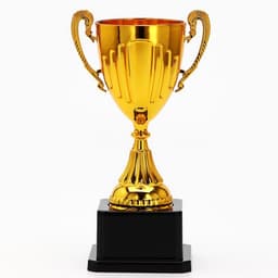 Кубок 045, наградная фигура, золото, подставка пластик, 20×10.6×8 см