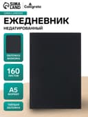Ежедневник недатированный А5, 160 листов, «Вивелла», чёрный