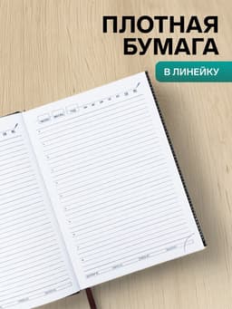 Ежедневник недатированный А5, 160 листов, «Вивелла», чёрный