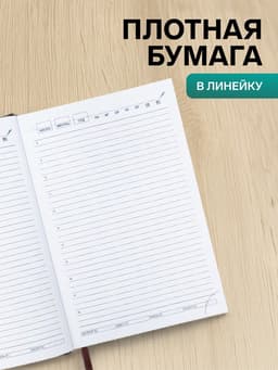 Ежедневник недатированный А5, 160 листов, «Небраска», тёмно-коричневый