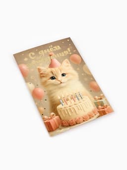 Открытка «С днём рождения», тиснение, 12×18 см