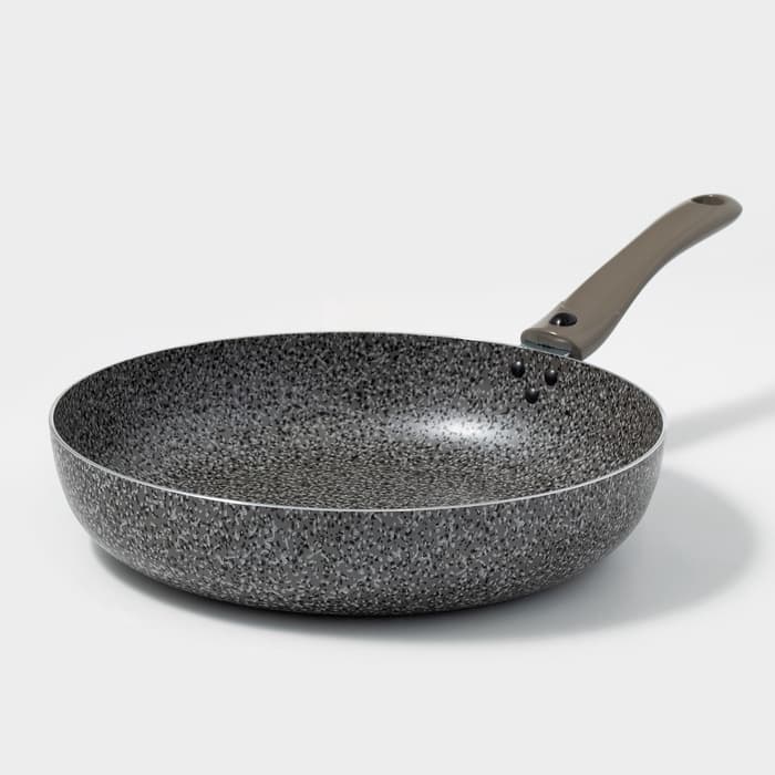 Сковорода Onyx, d=28 см, съёмная ручка, стеклянная крышка, антипригарное покрытие, алюминий, серая